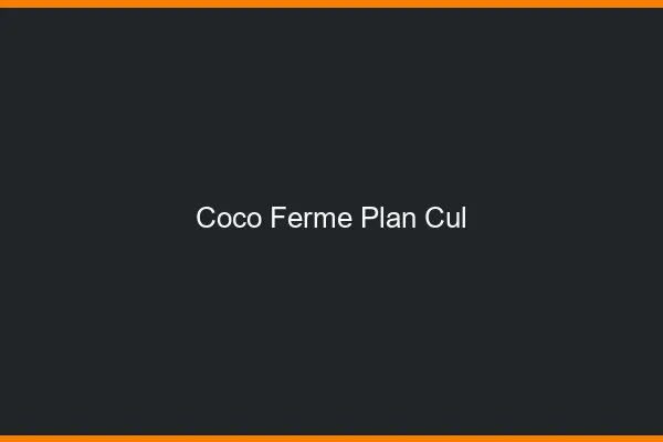 Coco Fermé Plan Cul