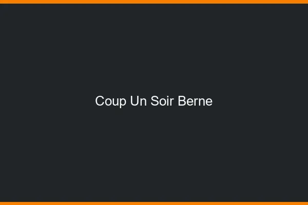 Coup d'un Soir Berne