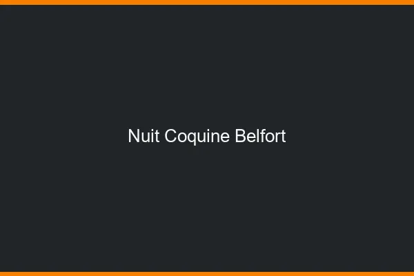 Nuit Coquine Belfort