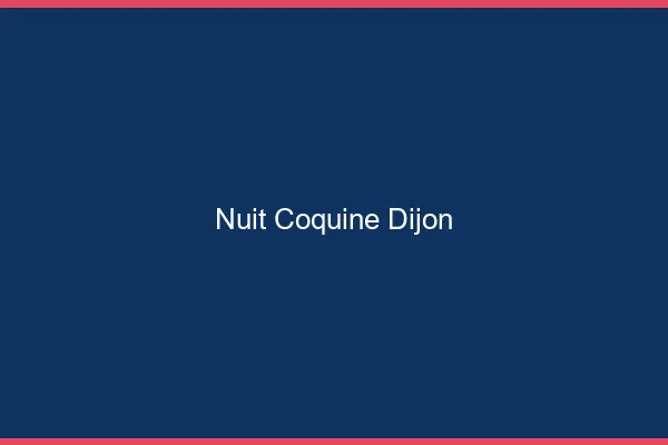 Nuit Coquine Dijon