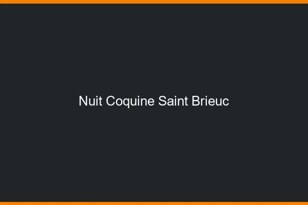 Nuit Coquine Saint-Brieuc