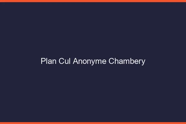Plan Cul Anonyme Chambéry
