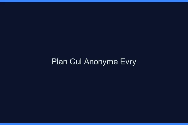 Plan Cul Anonyme Évry