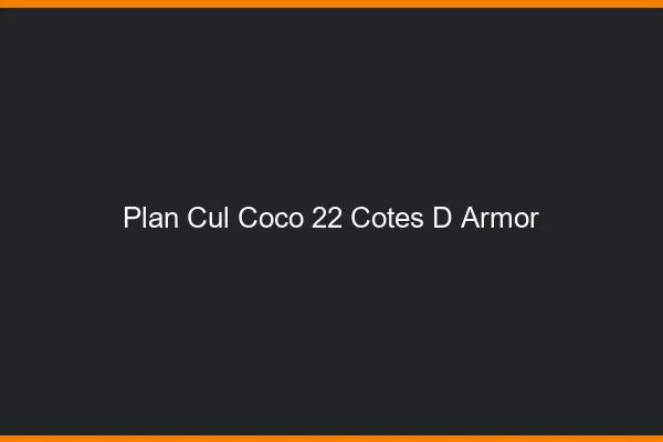 Plan Cul Coco Cotes D Armor