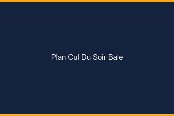 Plan Cul du SoirBâle