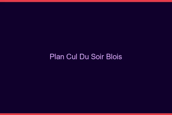 Plan Cul du SoirBlois