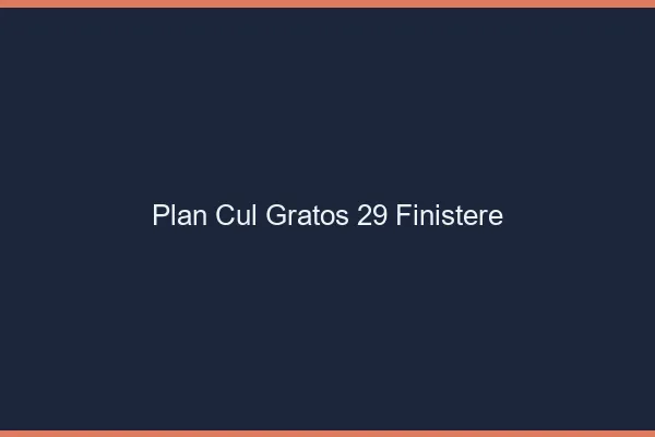 Plan Cul Gratos Finistere