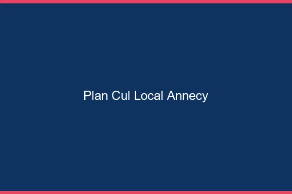 Plan Cul Local Annecy