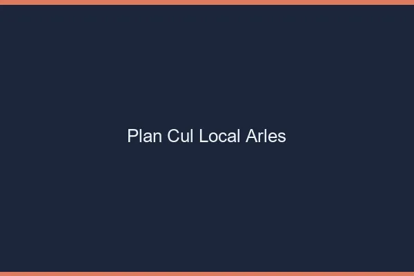 Plan Cul Local Arles