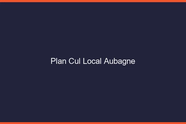 Plan Cul Local Aubagne