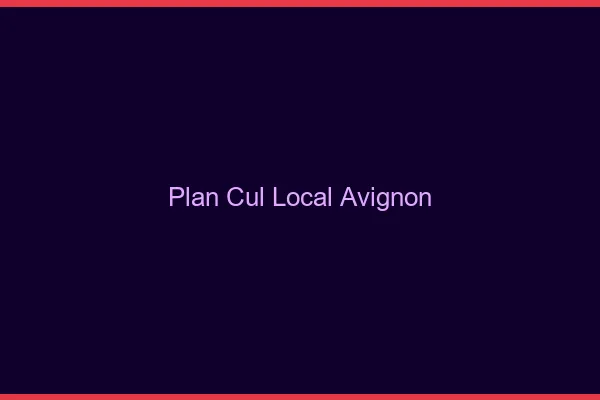 Plan Cul Local Avignon
