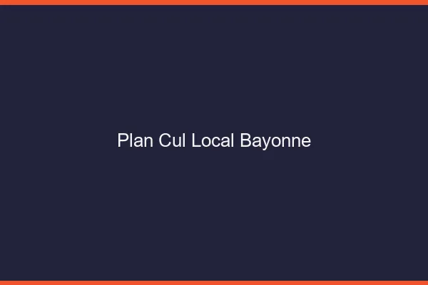 Plan Cul Local Bayonne