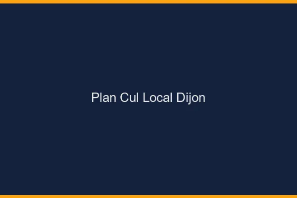 Plan Cul Local Dijon