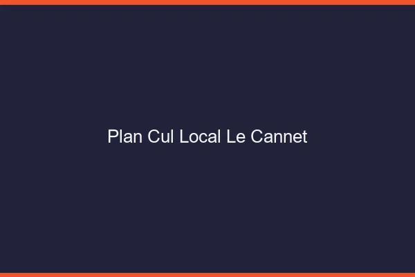 Plan Cul Local Le Cannet
