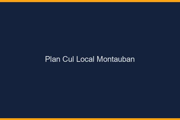 Plan Cul Local Montauban