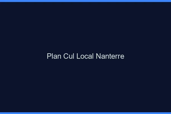 Plan Cul Local Nanterre