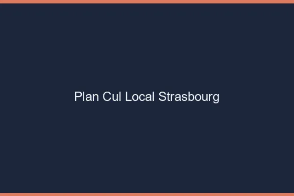 Plan Cul Local Strasbourg