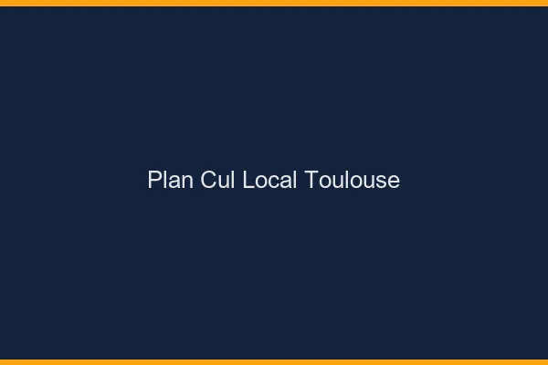Plan Cul Local Toulouse