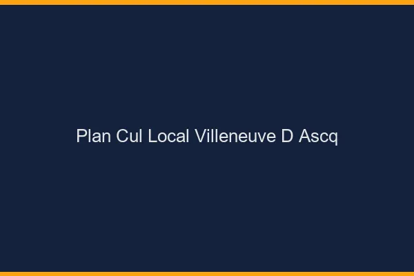 Plan Cul Local Villeneuve-d'Ascq