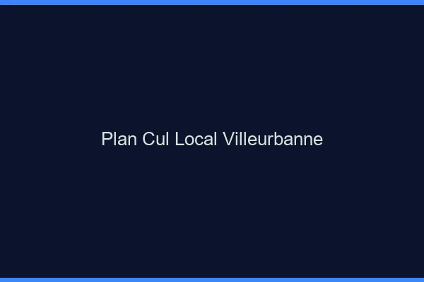 Plan Cul Local Villeurbanne