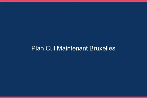 Plan Cul Maintenant Bruxelles