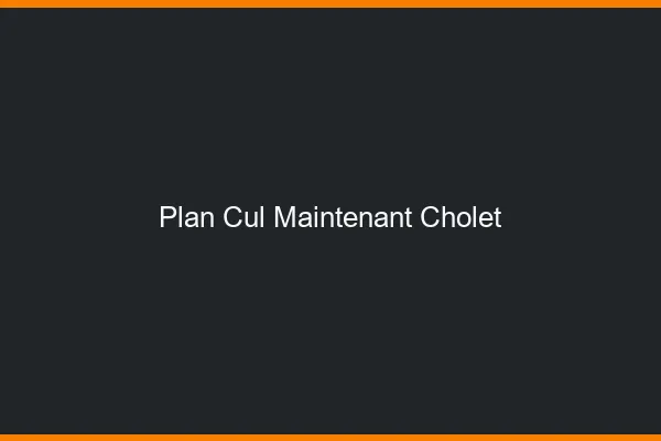 Plan Cul Maintenant Cholet