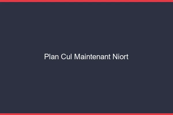 Plan Cul Maintenant Niort