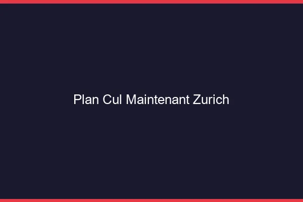 Plan Cul Maintenant Zurich