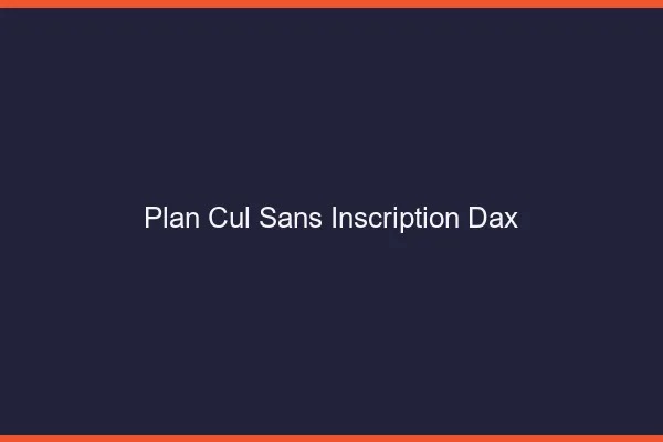 Plan Cul Sans Inscription Dax