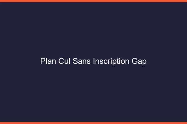 Plan Cul Sans Inscription Gap