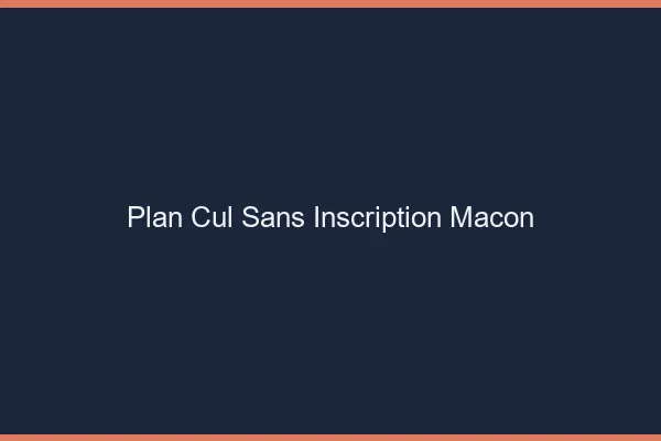 Plan Cul Sans Inscription Mâcon