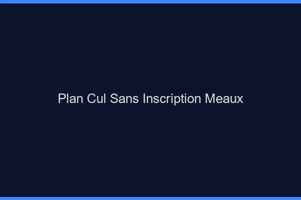 Plan Cul Sans Inscription Meaux