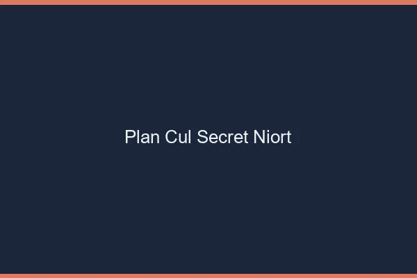 Plan Cul Secret Niort