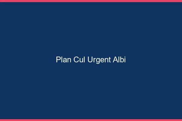 Plan Cul Urgent Albi