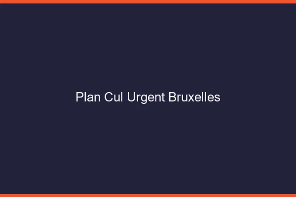 Plan Cul Urgent Bruxelles