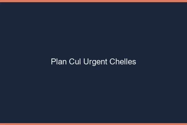 Plan Cul Urgent Chelles