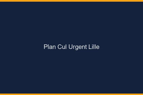 Plan Cul Urgent Lille