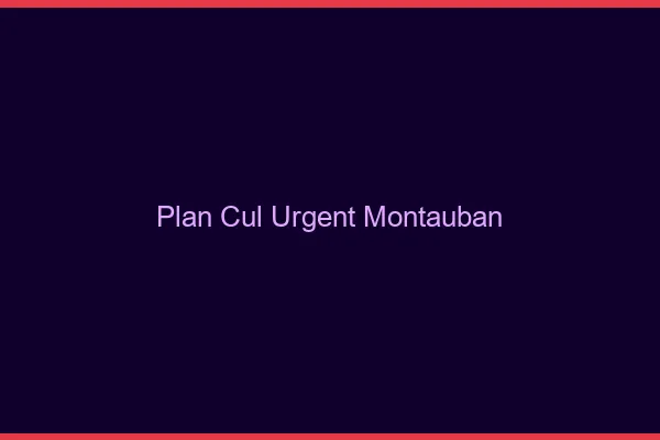 Plan Cul Urgent Montauban