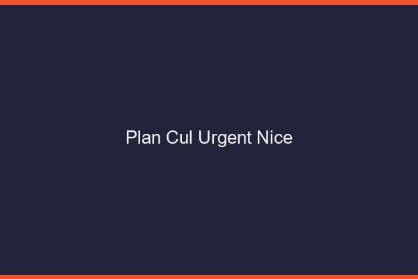 Plan Cul Urgent Nice