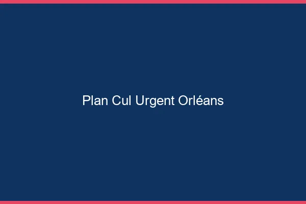 Plan Cul Urgent Orléans