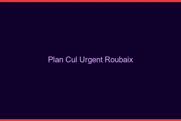 Plan Cul Urgent Roubaix