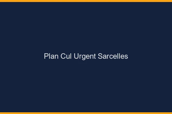 Plan Cul Urgent Sarcelles