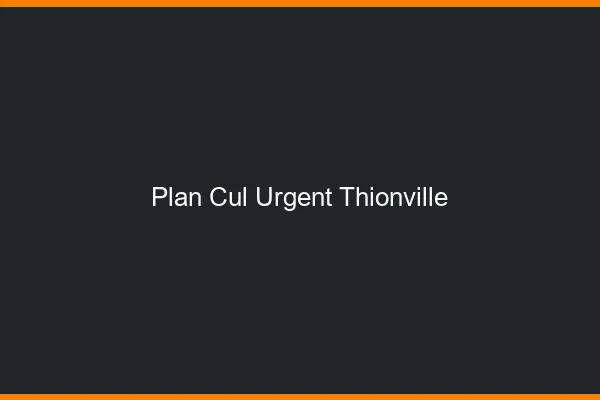 Plan Cul Urgent Thionville