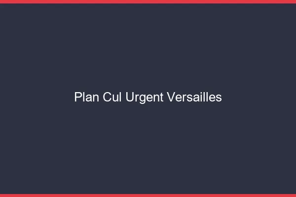 Plan Cul Urgent Versailles