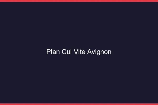 Plan Cul Vite Avignon