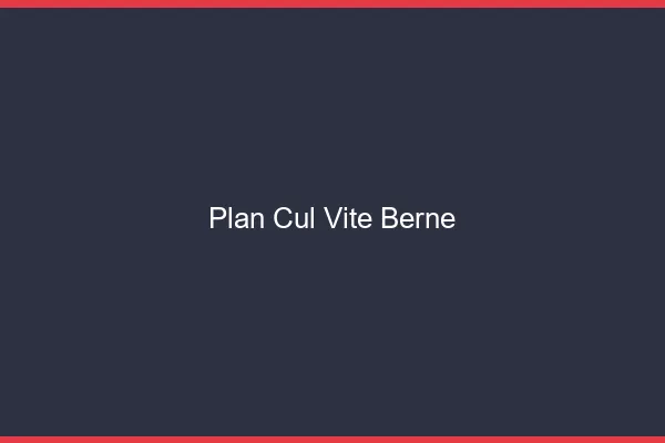 Plan Cul Vite Berne