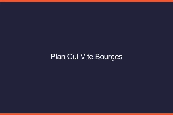 Plan Cul Vite Bourges