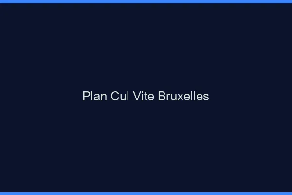 Plan Cul Vite Bruxelles