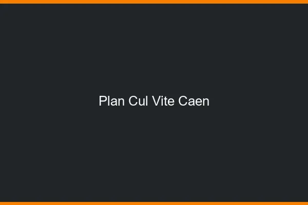 Plan Cul Vite Caen