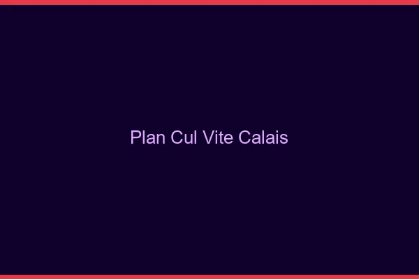 Plan Cul Vite Calais